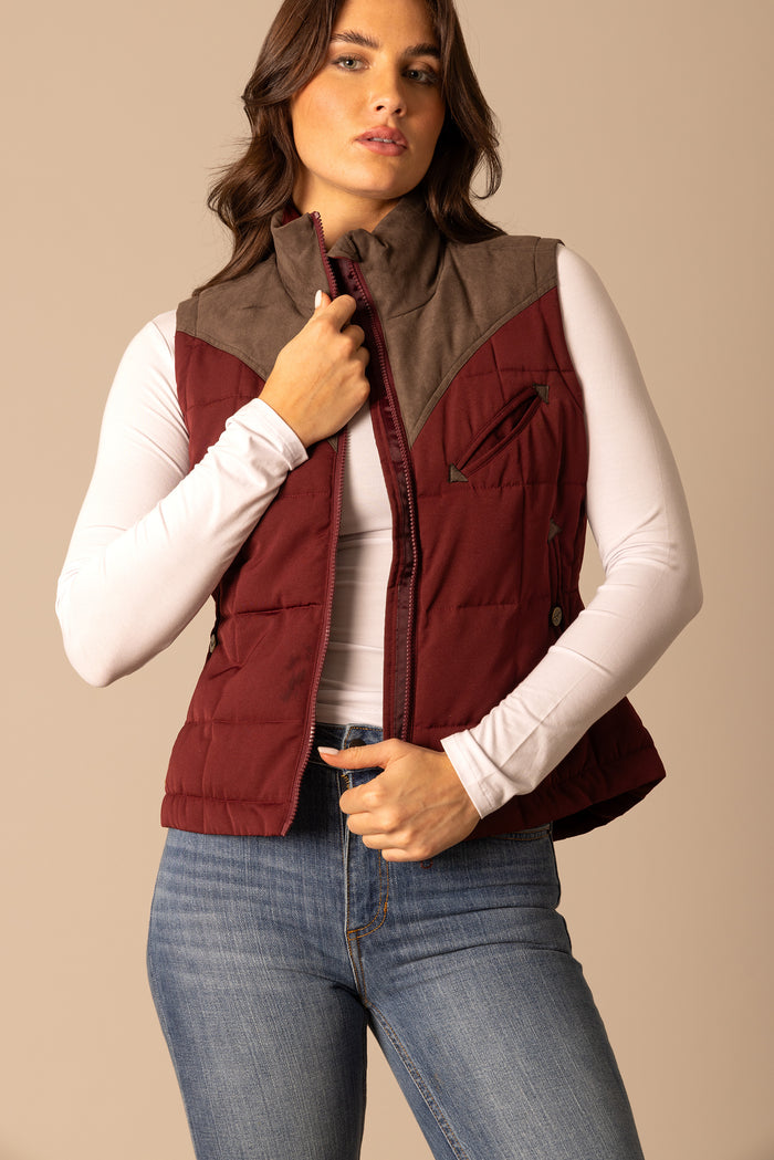 Kimes Ranch Vest - Lenora (Maroon)
