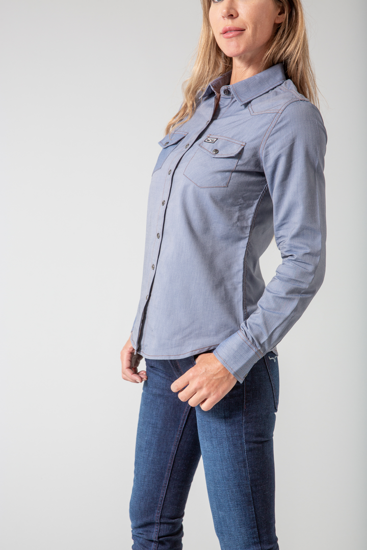 Kimes Ranch Long Sleeved Shirt - Tucson HB Indigo