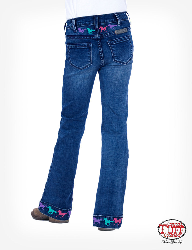 Girl's Cowgirl Tuff Jeans - Ride Fast Trouser