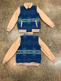 Rock & Roll - Women's Aztec Bomber Coat (PRW092RZZ1)