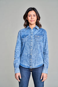 Kimes Ranch Long Sleeved Shirt - KC Tencel Indigo