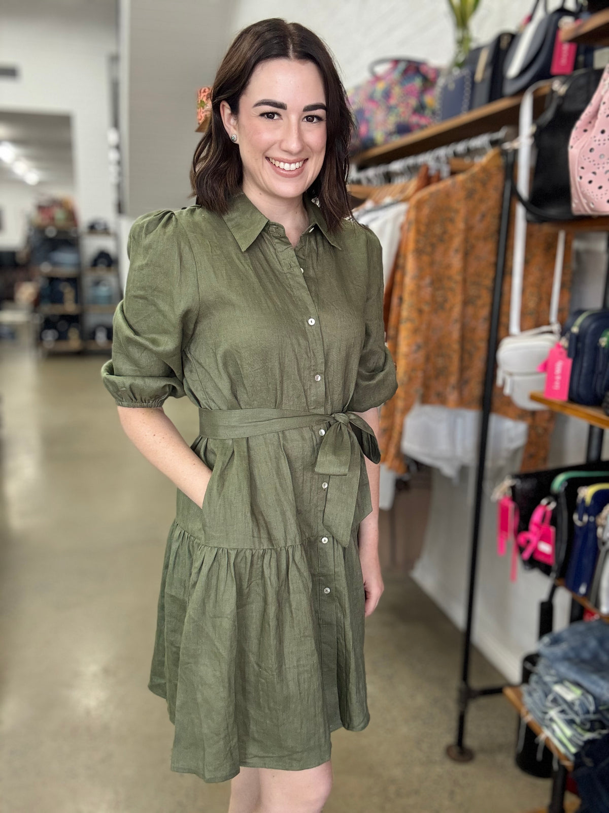 Capri Dress - Forest Green