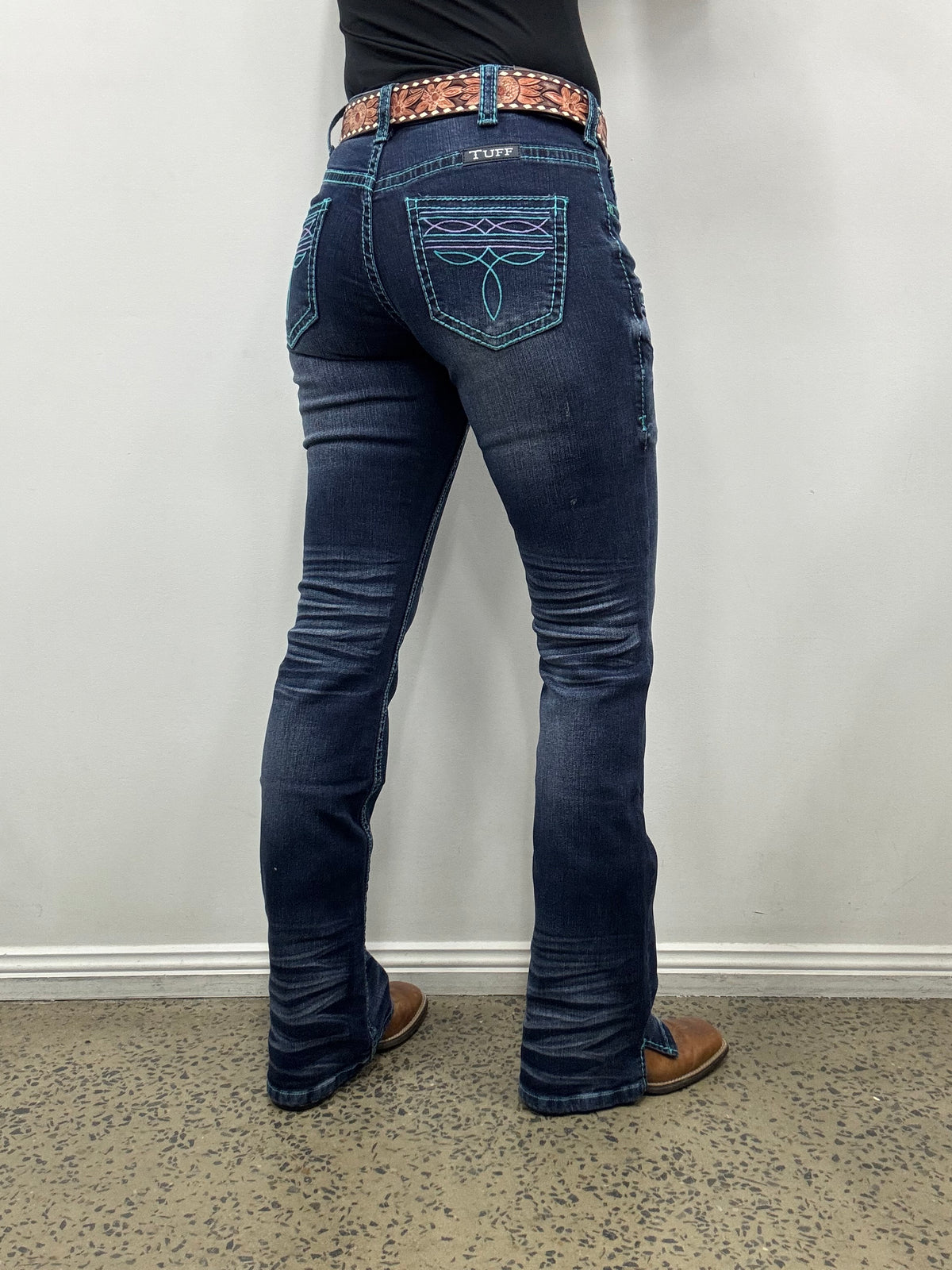 Cowgirl Tuff Jeans - Colorful Bootstitch