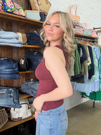 Kylie Off Shoulder Top - Burgundy
