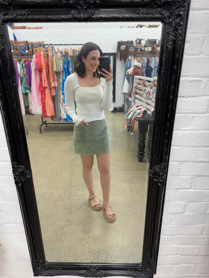 Jayda - Olive Skirt