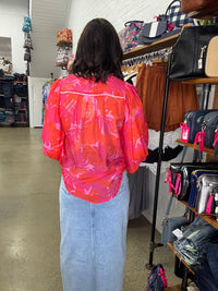 Skyla Top - Red & Pink Floral
