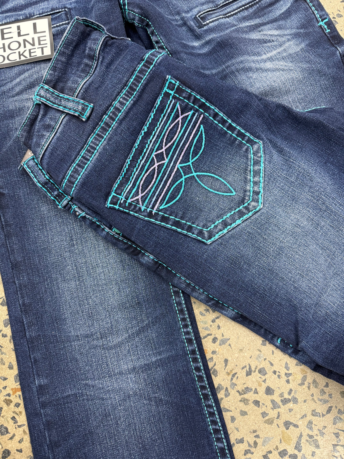 Cowgirl Tuff Jeans - Colorful Bootstitch