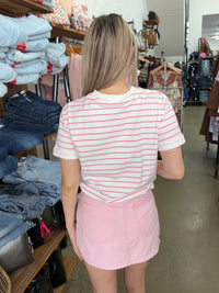 AAE Washed Tee - Pink Stripe