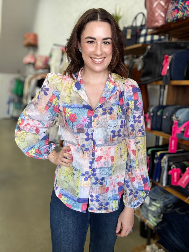 Cassia Top - Multi Colour Floral