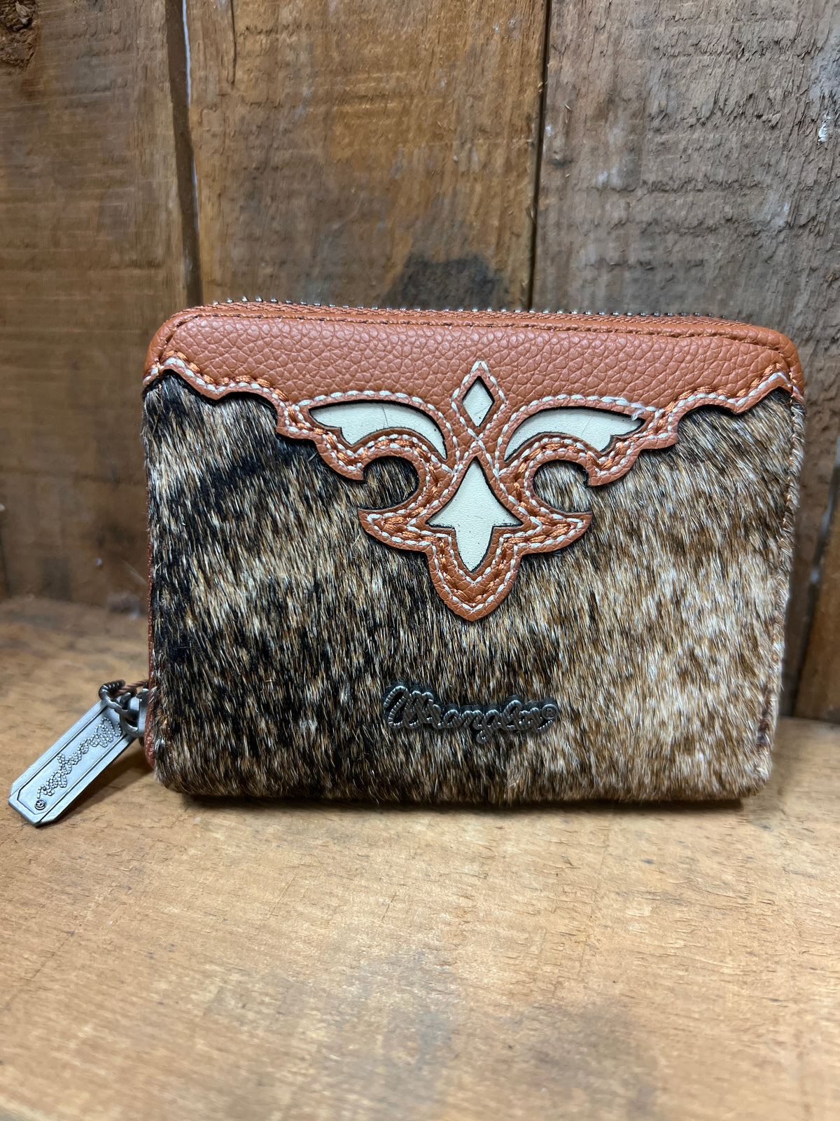 Wrangler Cowhide Coin Purse - Brown (WG322-W088BR)