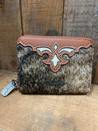 Wrangler Cowhide Coin Purse - Brown (WG322-W088BR)