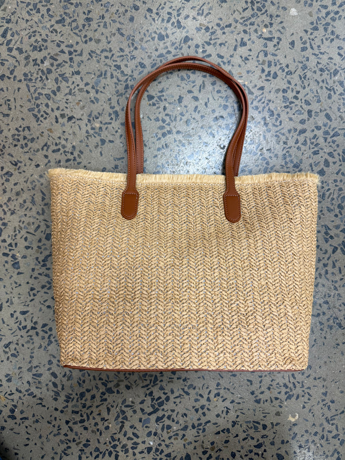 Raffia Handbag - Neutral