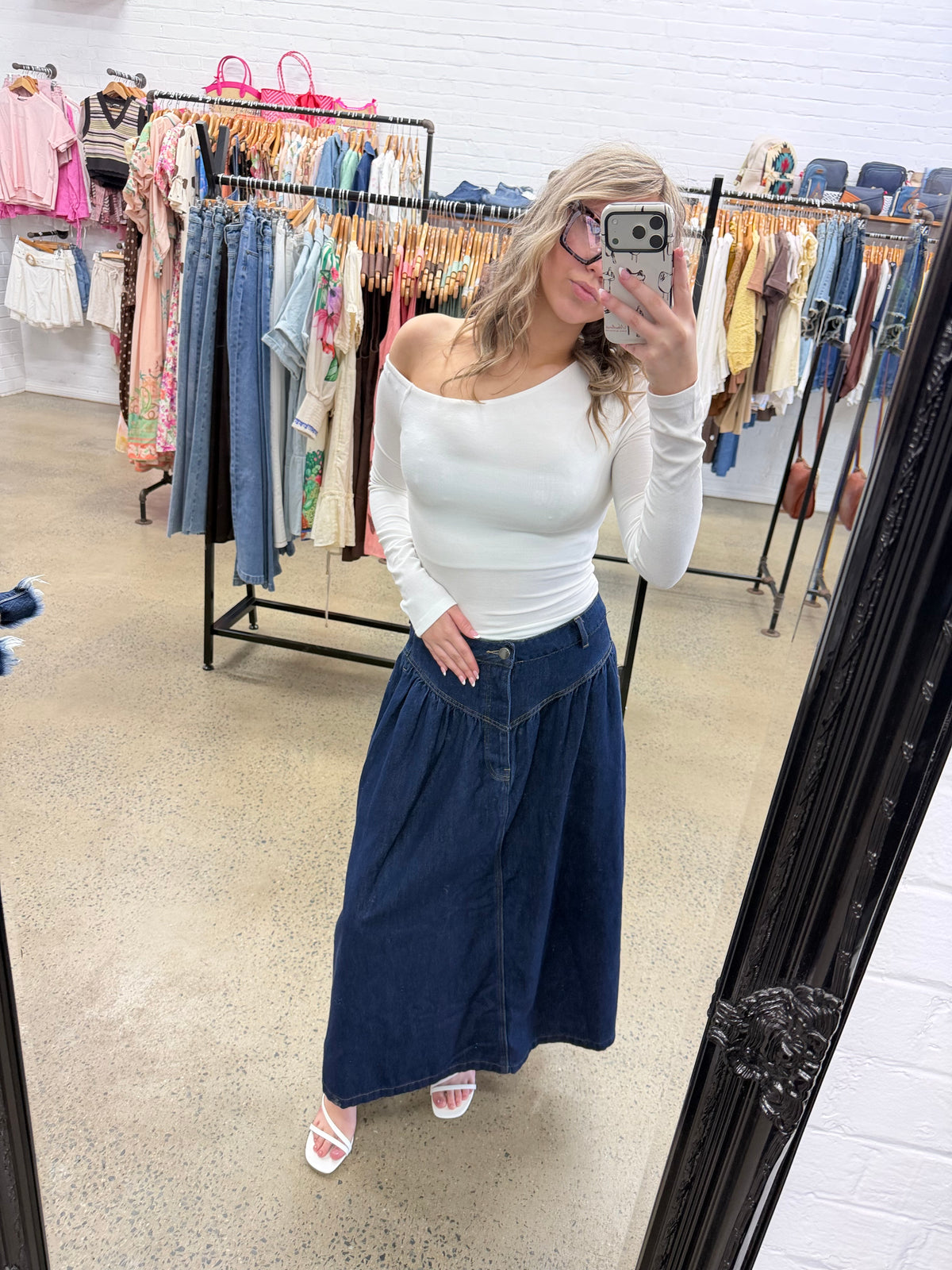 Arlo Maxi Skirt - Indigo