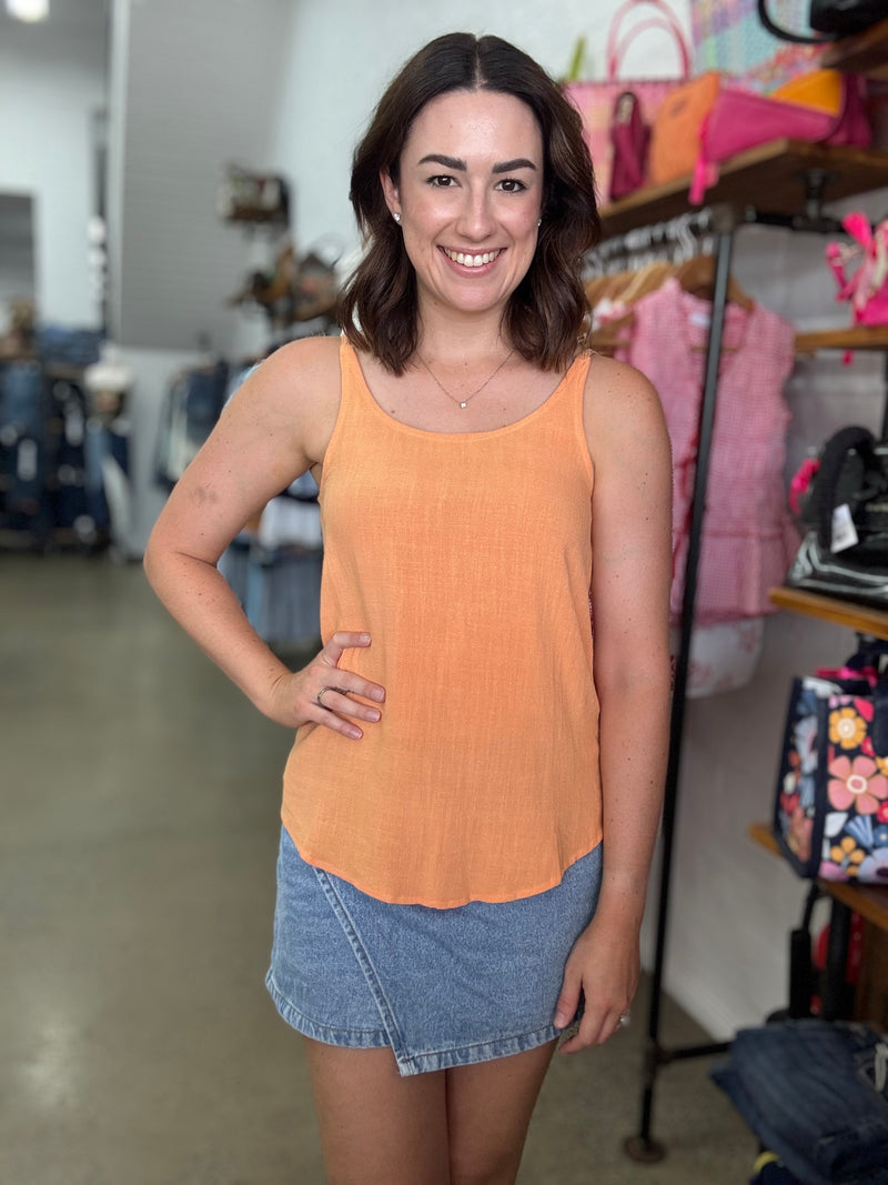 Peta Cami Singlet - Sherbet