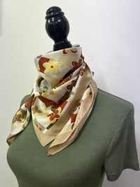 Western Wild Rag - Floral Check (Beige)
