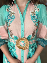 Juniper Dress - Pink & Green Floral