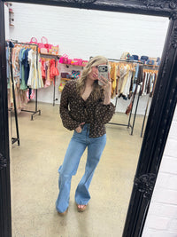 Romeo Top - Brown Polka Dot