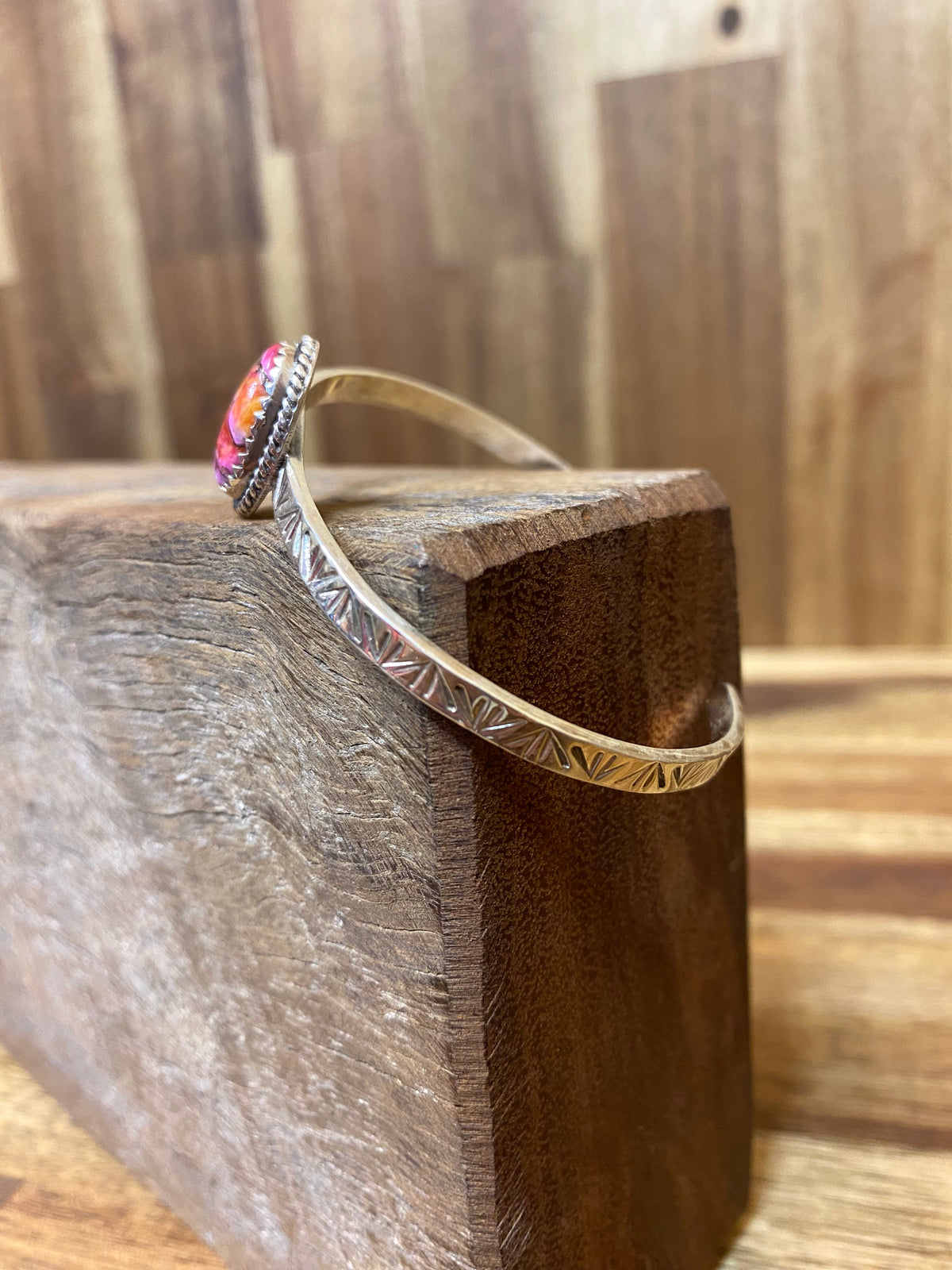 Charlie Cuff - Silver Pink Turquoise