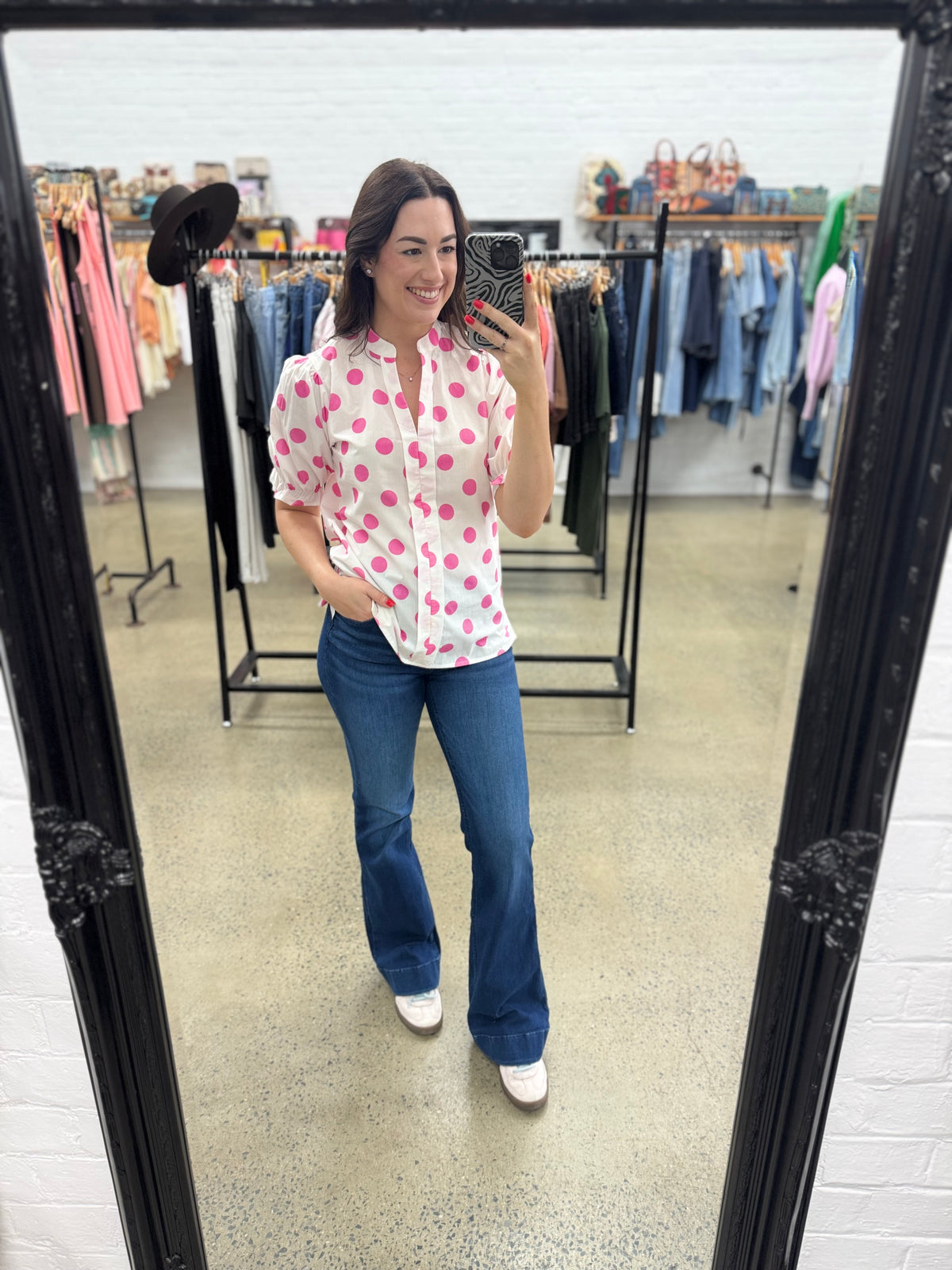 Pippa Top - White and Pink
