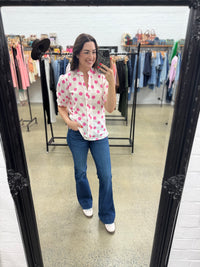Pippa Top - White and Pink