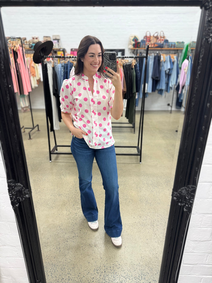 Pippa Top - White and Pink