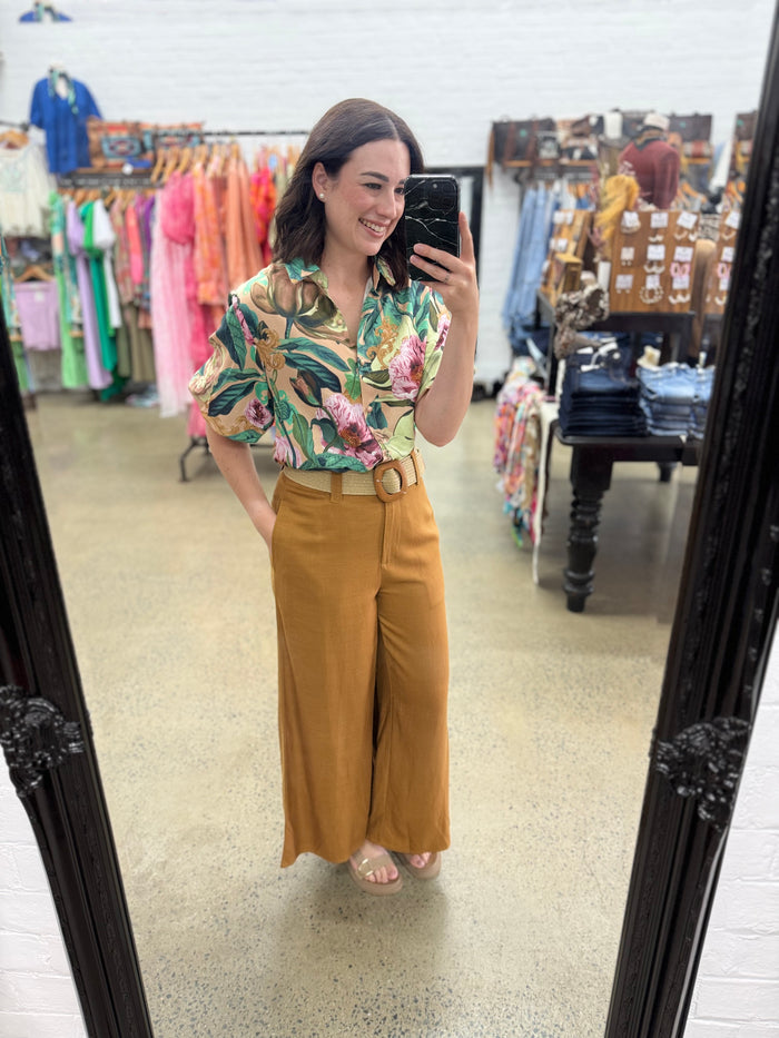 Katelyn Pants - Camel High Waisted