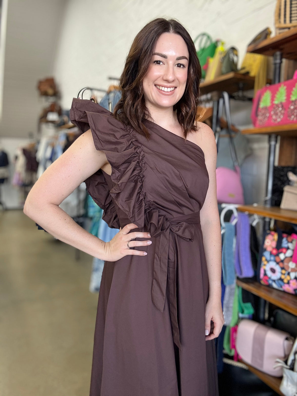Cecilia Maxi Dress - Chocolate