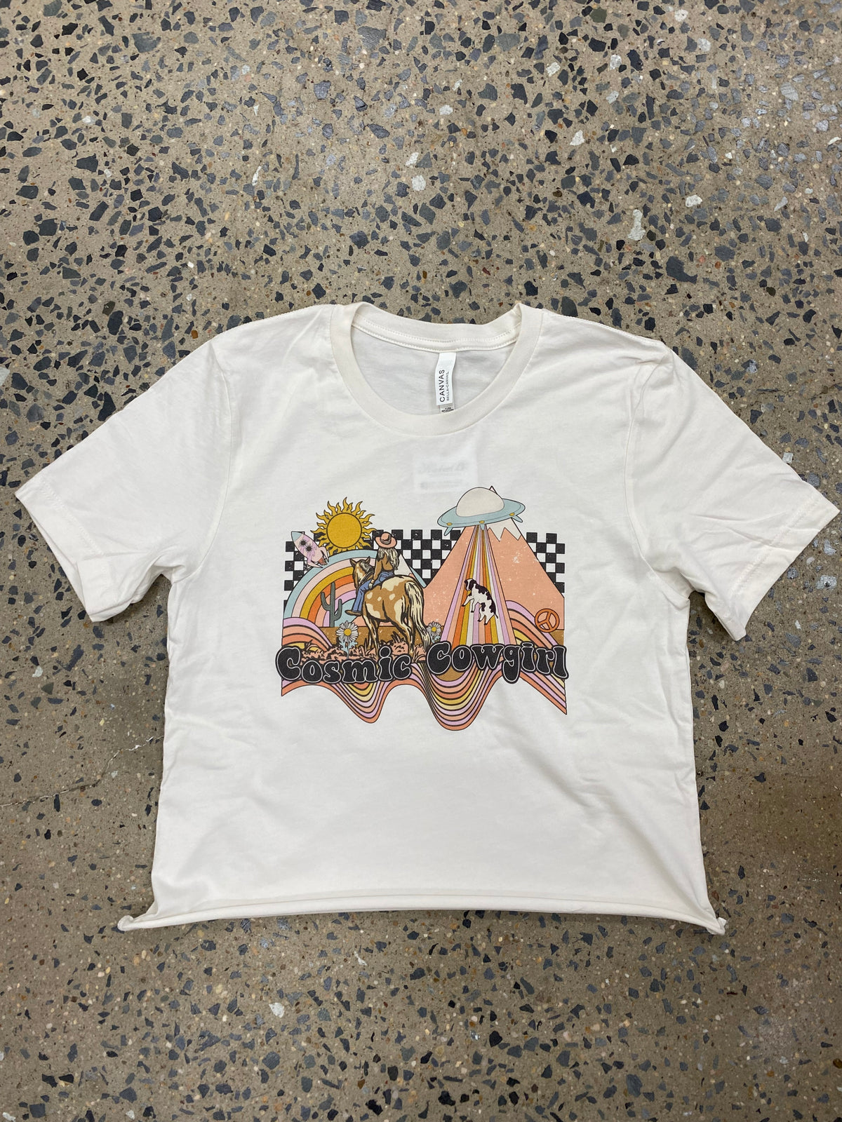Cosmic Cowgirl Tee - Vintage White