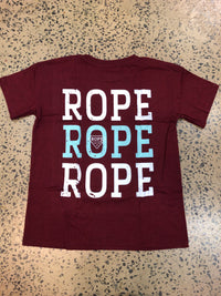 Hooey ROPE ROPE ROPE Tee - Cranberry