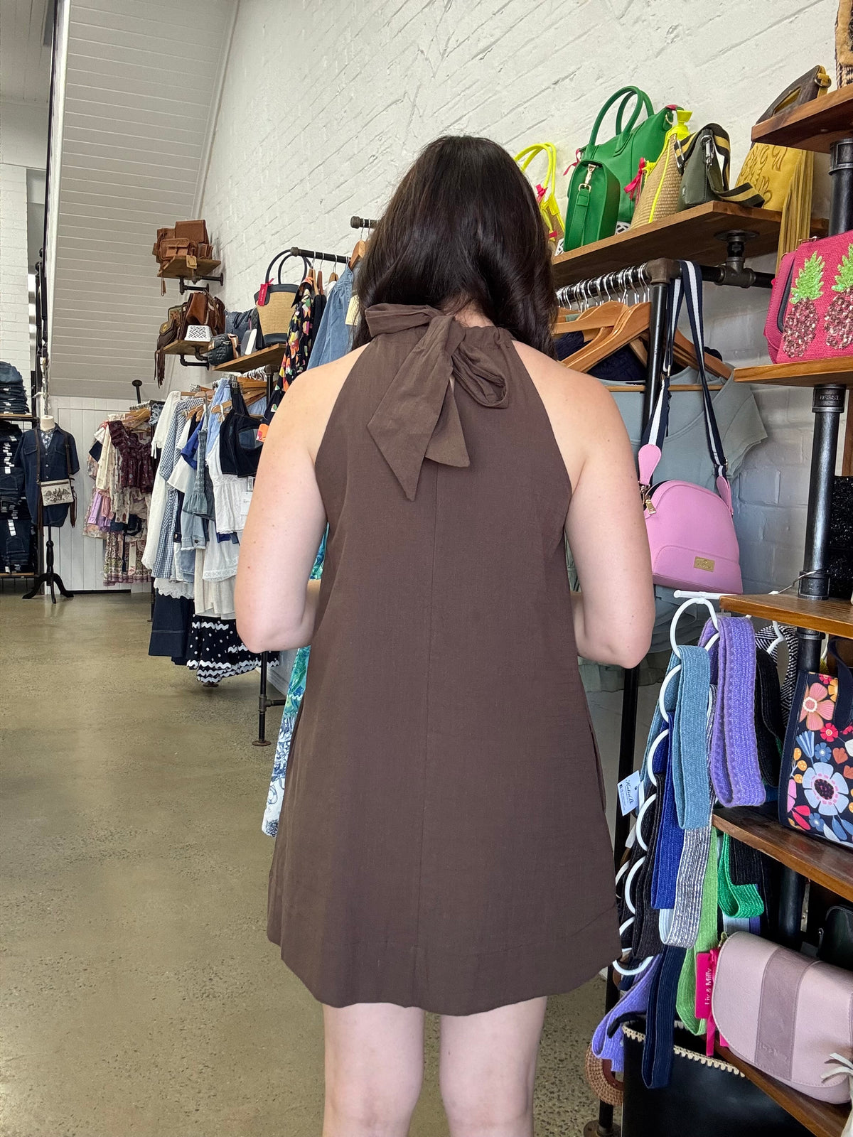 Harlow Mini Dress - Chocolate