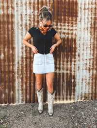 Becca Mini Skirt - Light Blue