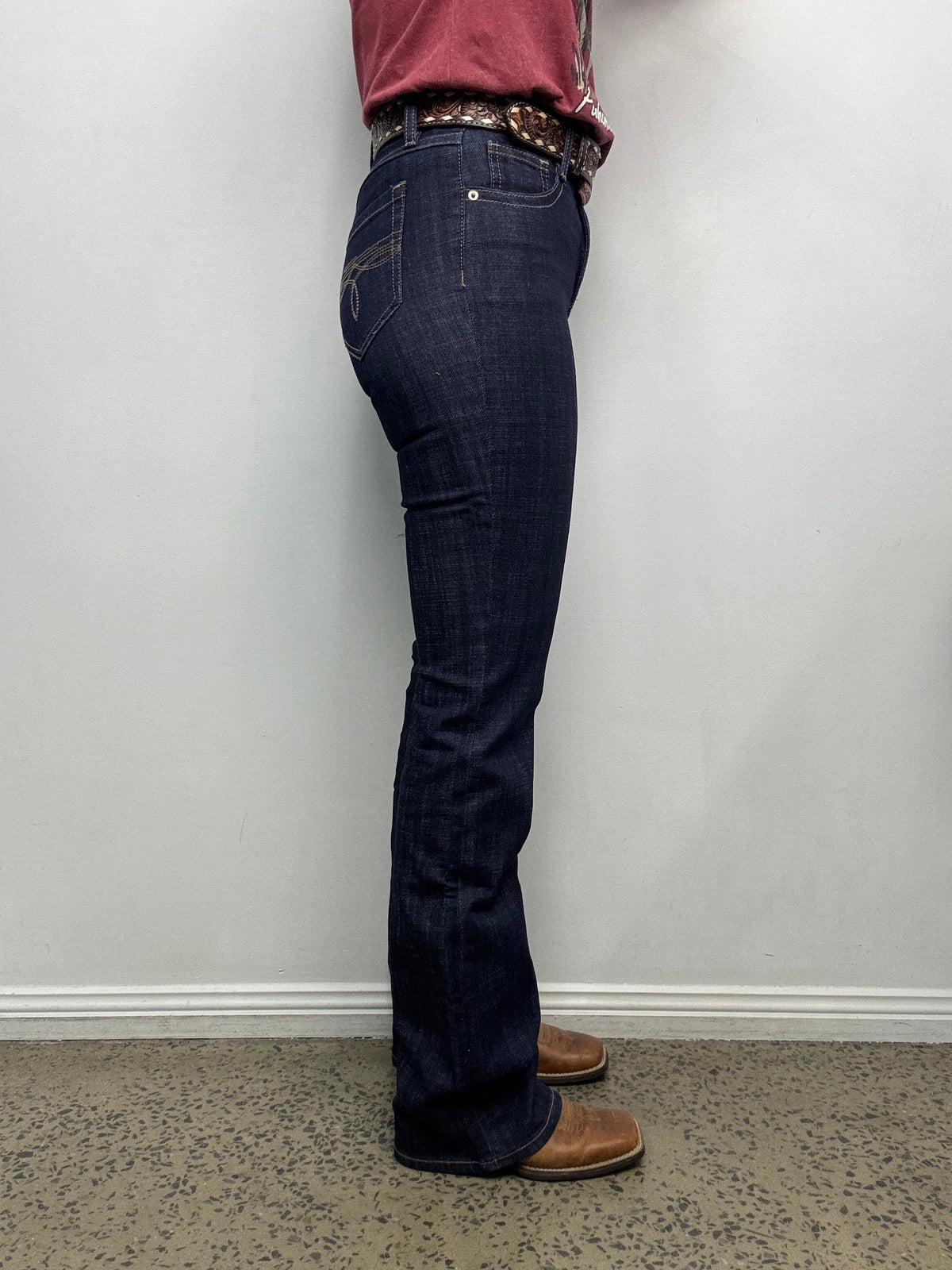 Rock & Roll Cowgirl Jeans - BW4HD09750 - Boot Stitch Embroidered High Rise Bootcut
