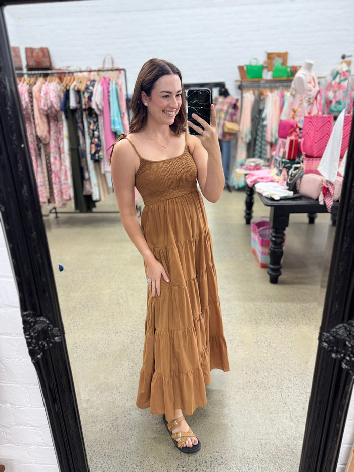 Annika Dress - Rust Orange