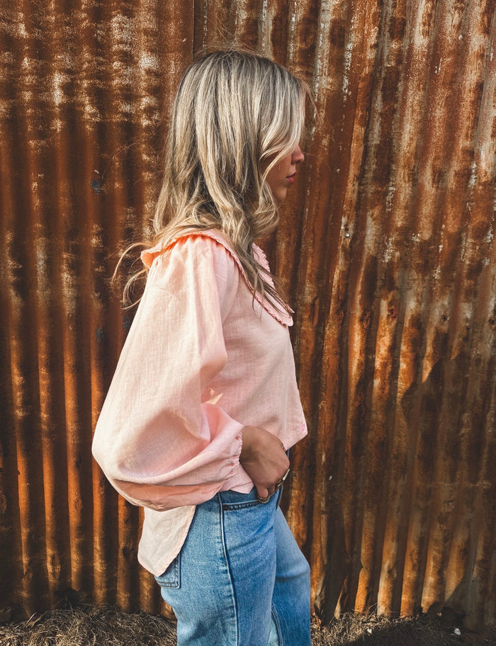 LJC Birdie Top - Pale Pink