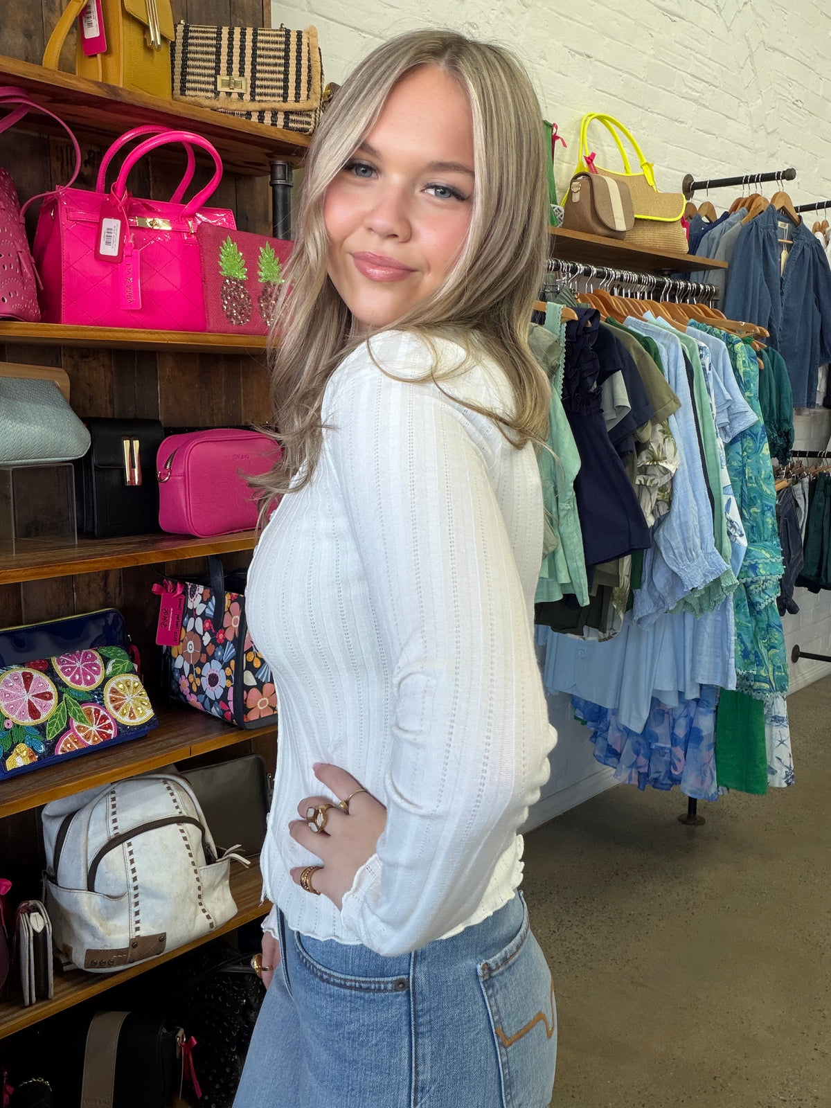Tarni Knit Top - White