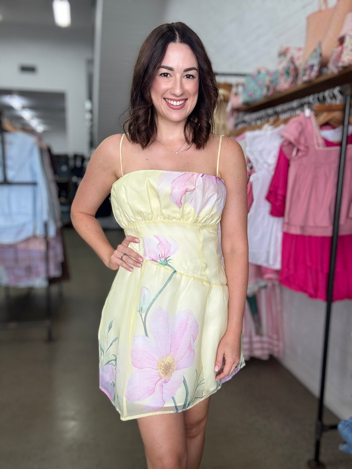 Valentina Mini Dress - Butter Yellow