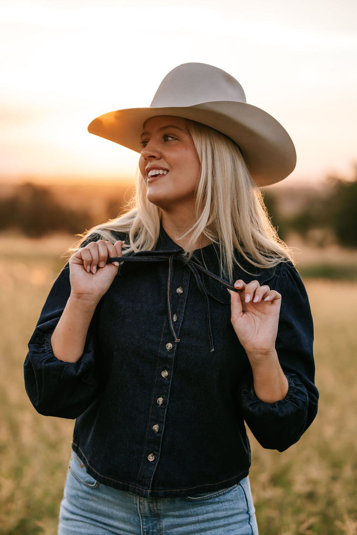 Lou Denim Top - Indigo