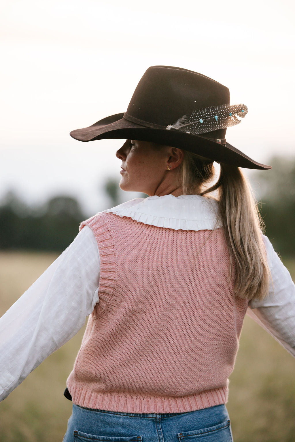 Talullah Knit Vest - Rose