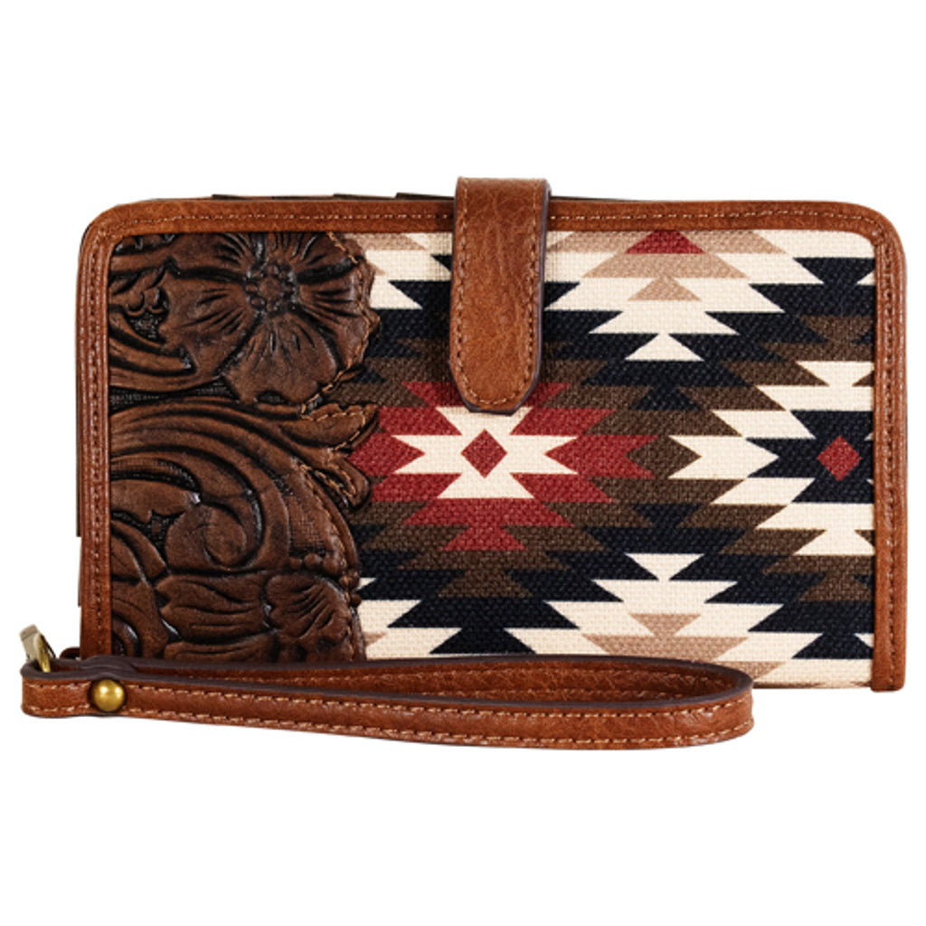 Catchfly Wallet - Tan With Aztec
