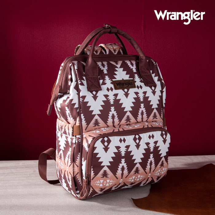 Wrangler Allover Aztec Dual Sided Backpack (WG2204-9110BR)