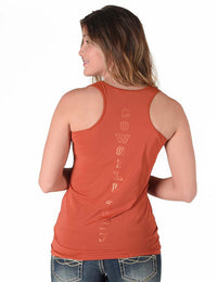 Cowgirl Tuff Breathe Tank  - Rust