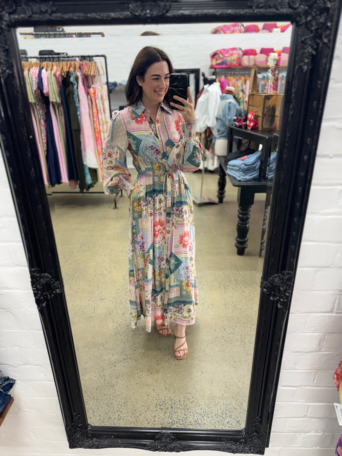 Kathryn Maxi Dress - Floral Patchwork