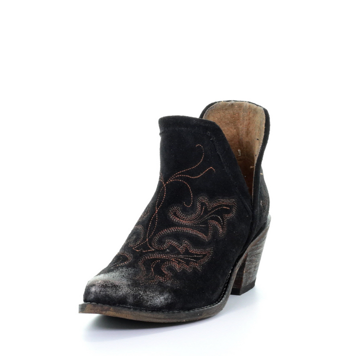 Circle G Boots - Black Embroidery Bootie