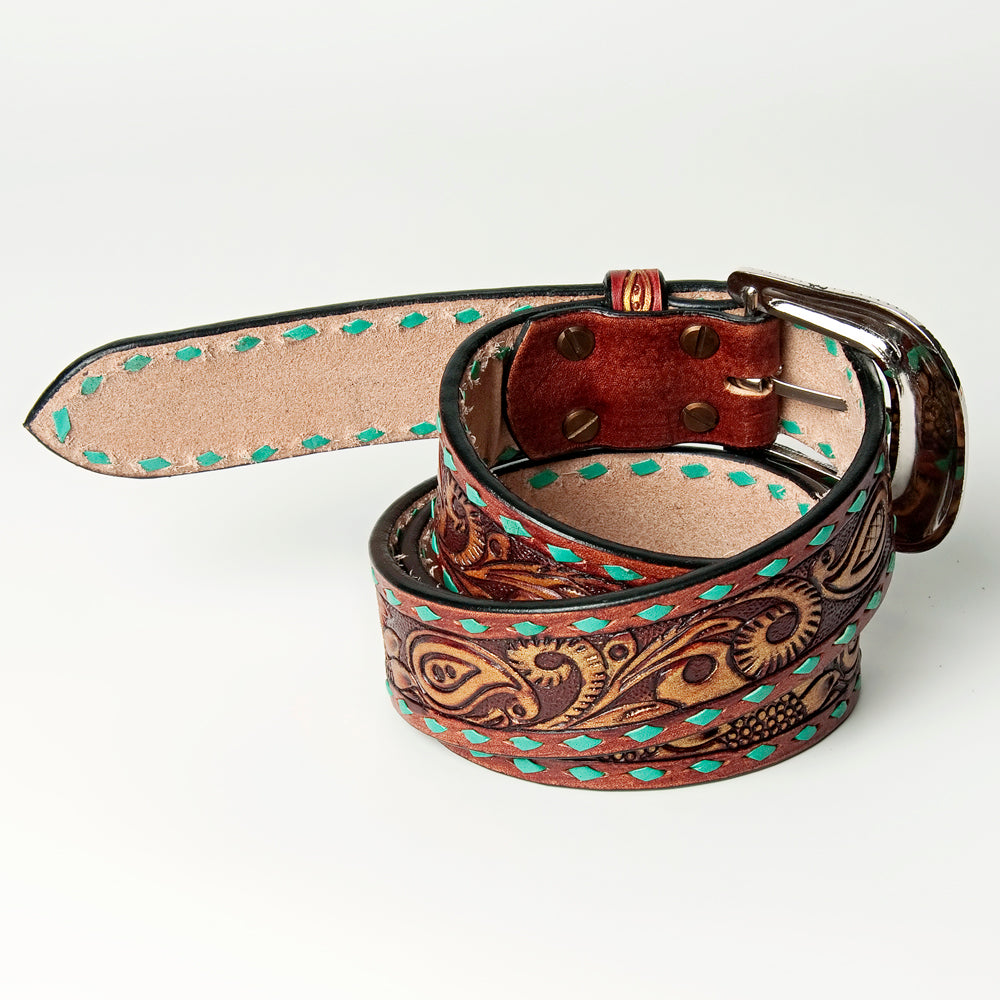 Western Belt - Bronze Paisley & Sunflower