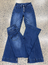 Cowgirl Tuff Jeans - Button Up Dark Trouser