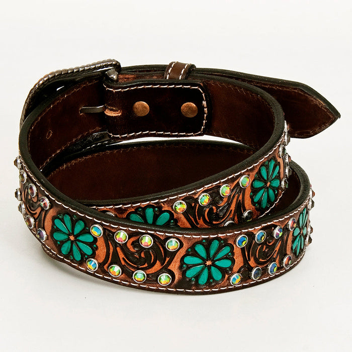 Western Belt - Turquoise Flower