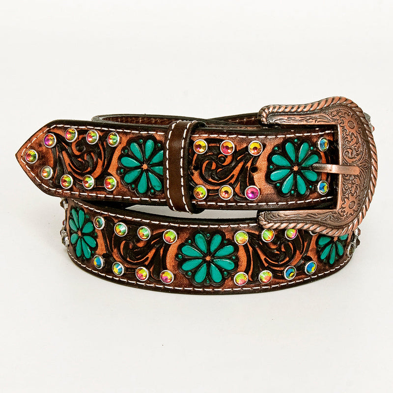 Western Belt - Turquoise Flower