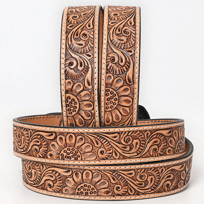 Western Belt - Floral Carved Leather