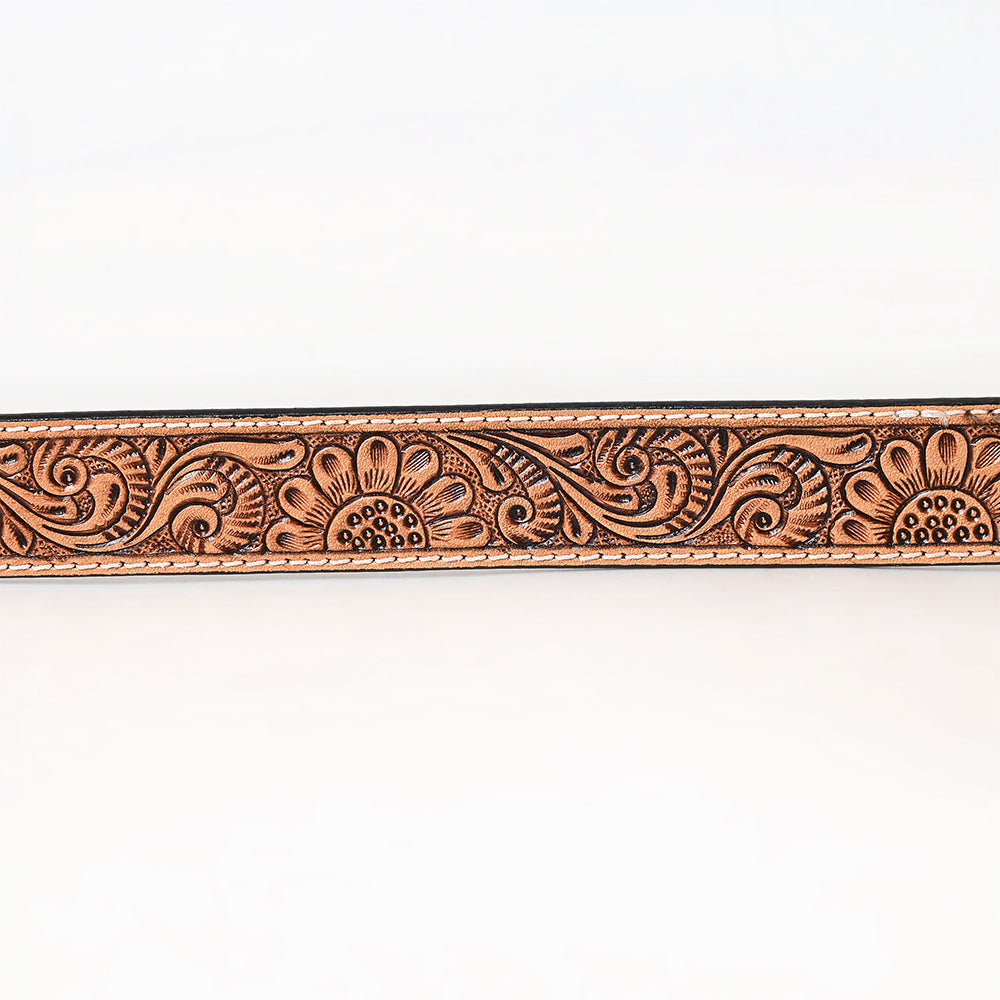 Western Belt - Floral Carved Leather