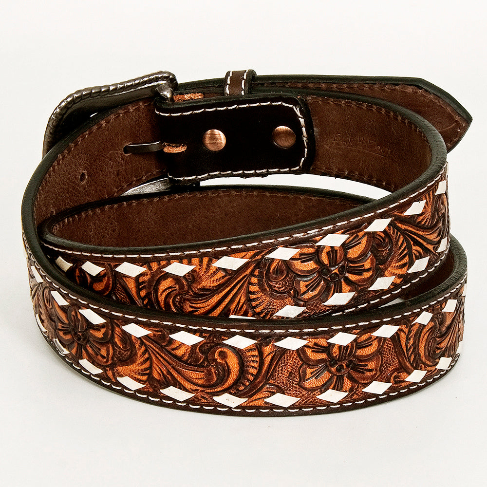 Western Belt - Hand Carved Floral